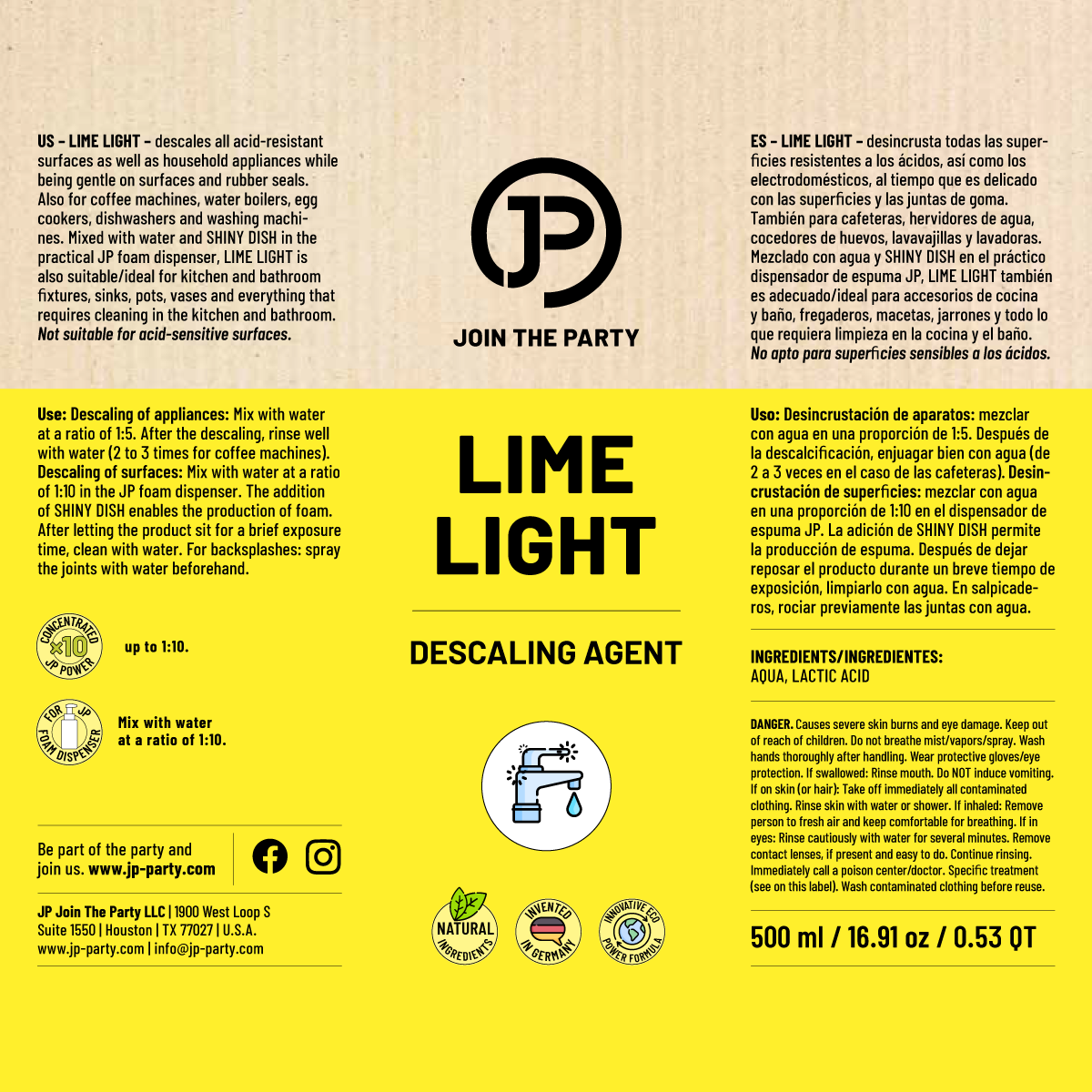 LIME LIGHT – descaling agent concentrate