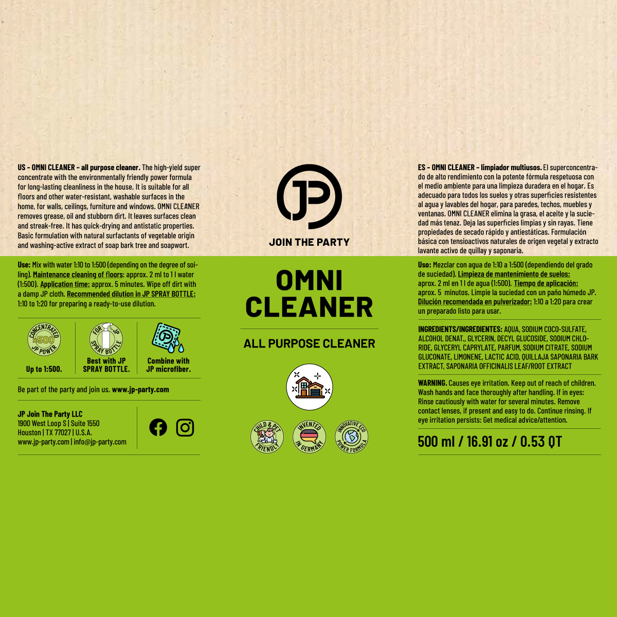 OMNI CLEANER - all purpose cleaner concentrate